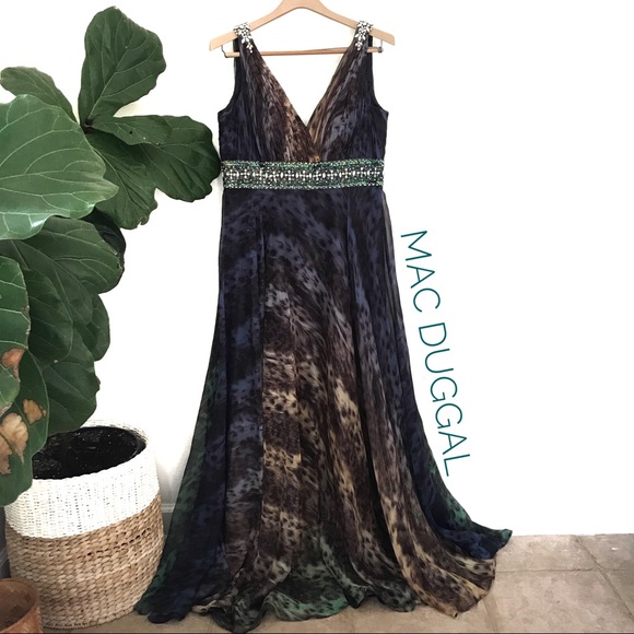 Fabulous Mac Dugal Animal Print Prom Dress! NWOT! - Picture 3 of 12